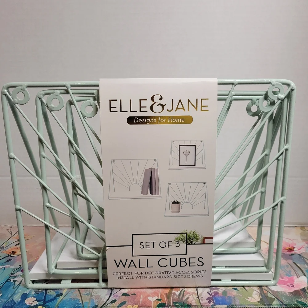 Mint Green Wall Cubes Set